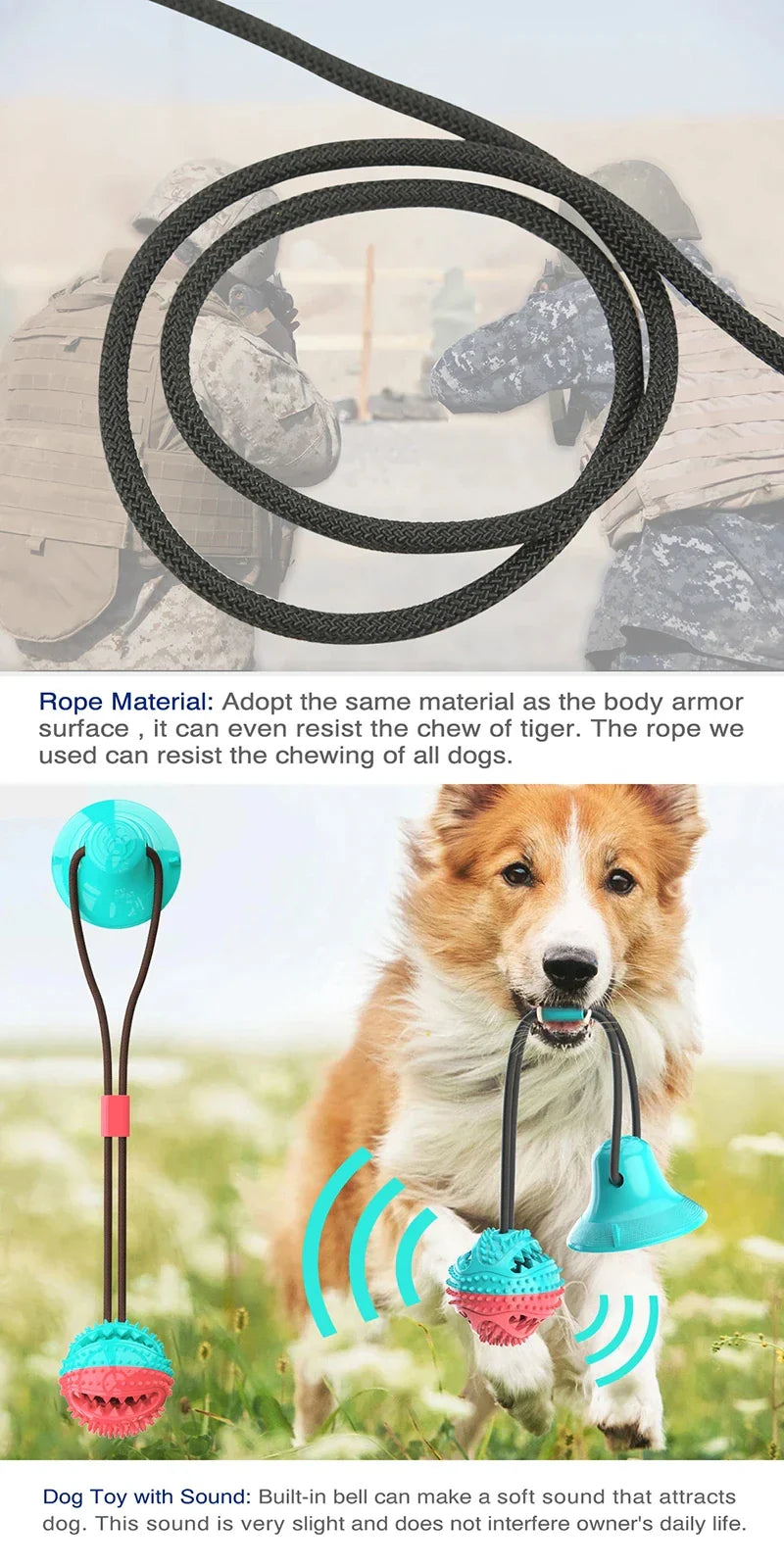 Interactive Chew Ball Toy with Suction Cup – Treat Feeder for Large Dogs & Huskies