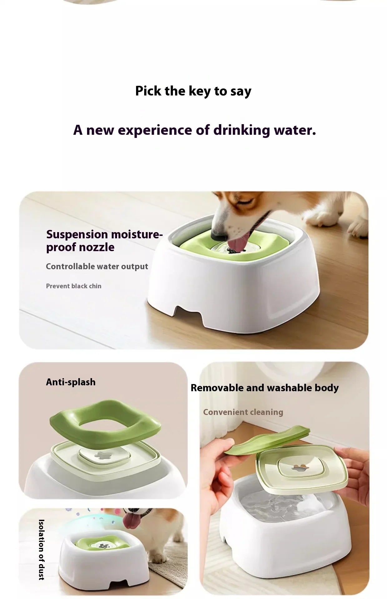 Spill-Proof Pet Water Bowl