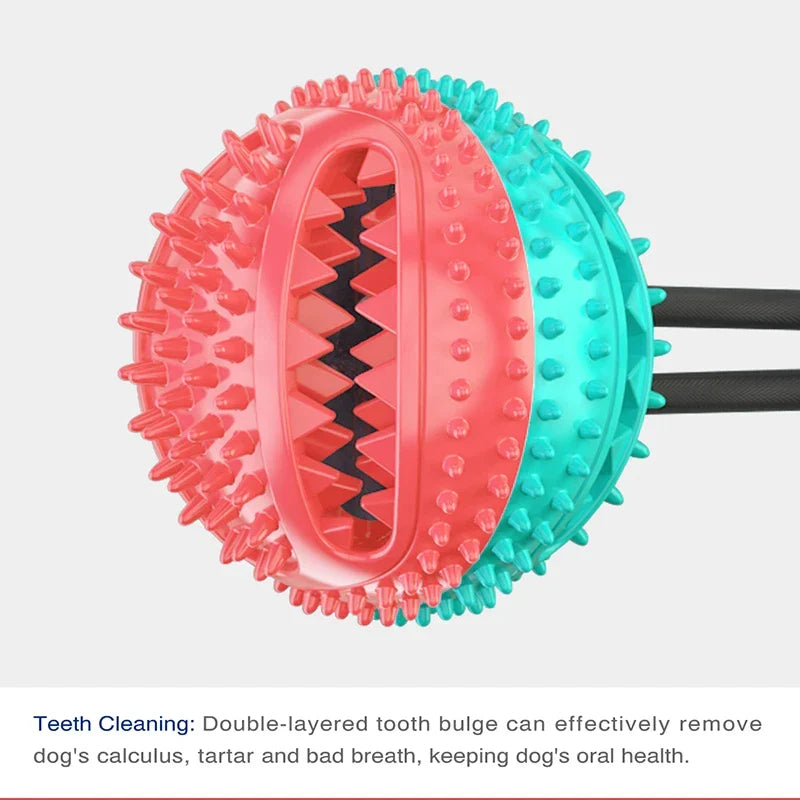 Interactive Chew Ball Toy with Suction Cup – Treat Feeder for Large Dogs & Huskies