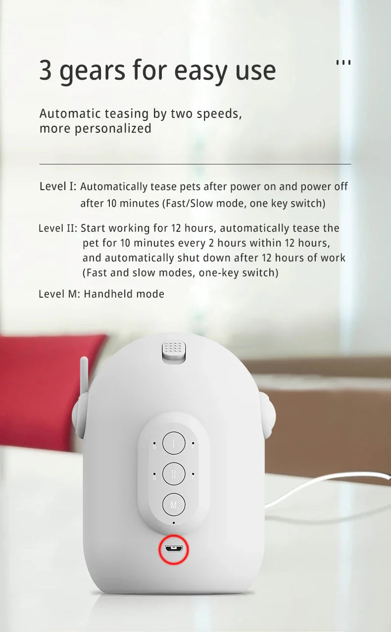 Hands-Free Laser Cat Toy – Rechargeable & Automatic for Active Play