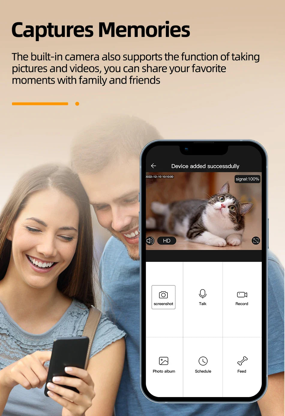 ROJECO Automatic Cat Feeder With Camera Video
