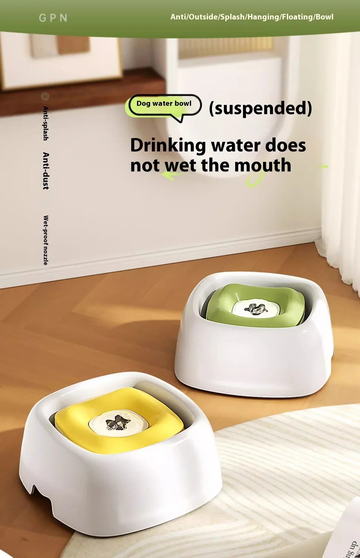 Spill-Proof Pet Water Bowl