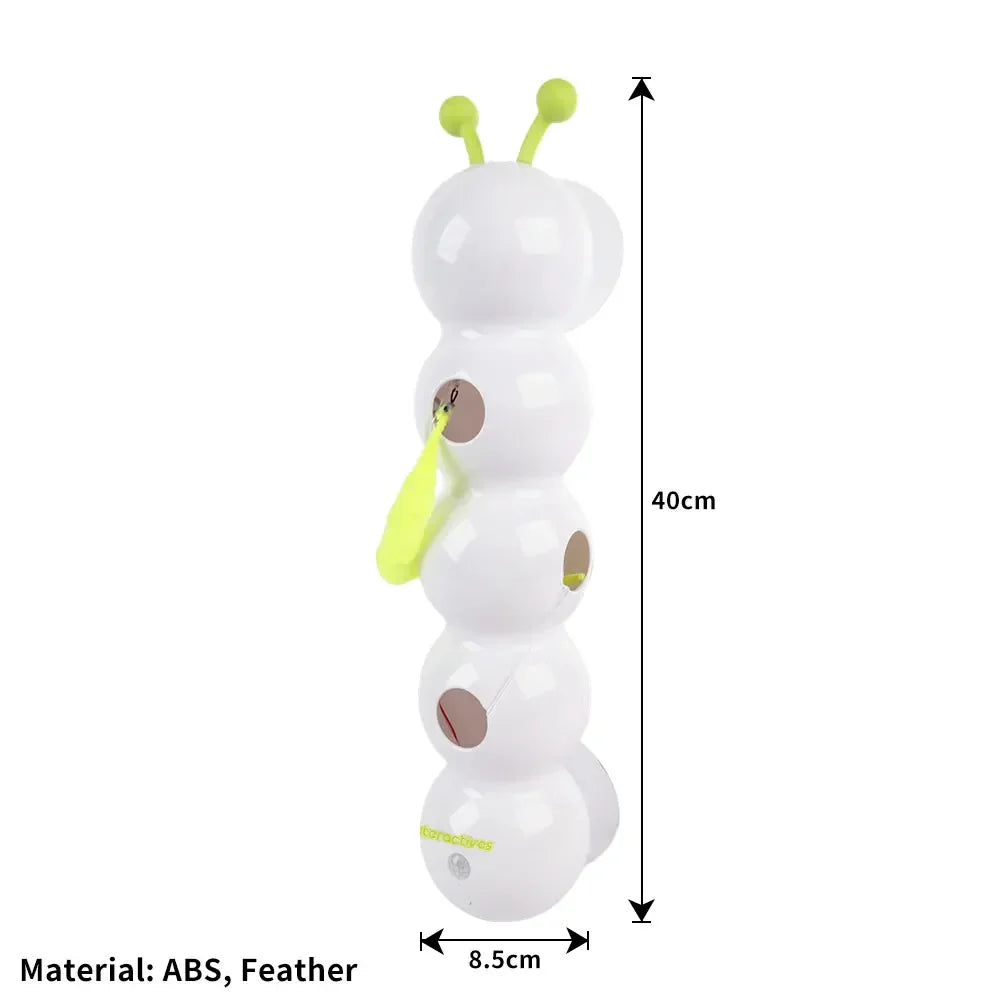 Interactive Cat Toy – Motion Activated Wack-A-Worm Post with Tail, Automatic Emerging Teaser for Cats