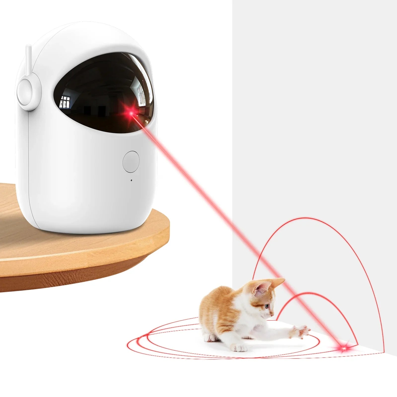 Hands-Free Laser Cat Toy – Rechargeable & Automatic for Active Play