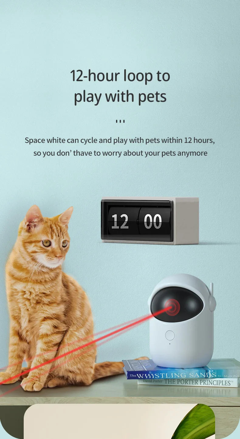 Hands-Free Laser Cat Toy – Rechargeable & Automatic for Active Play