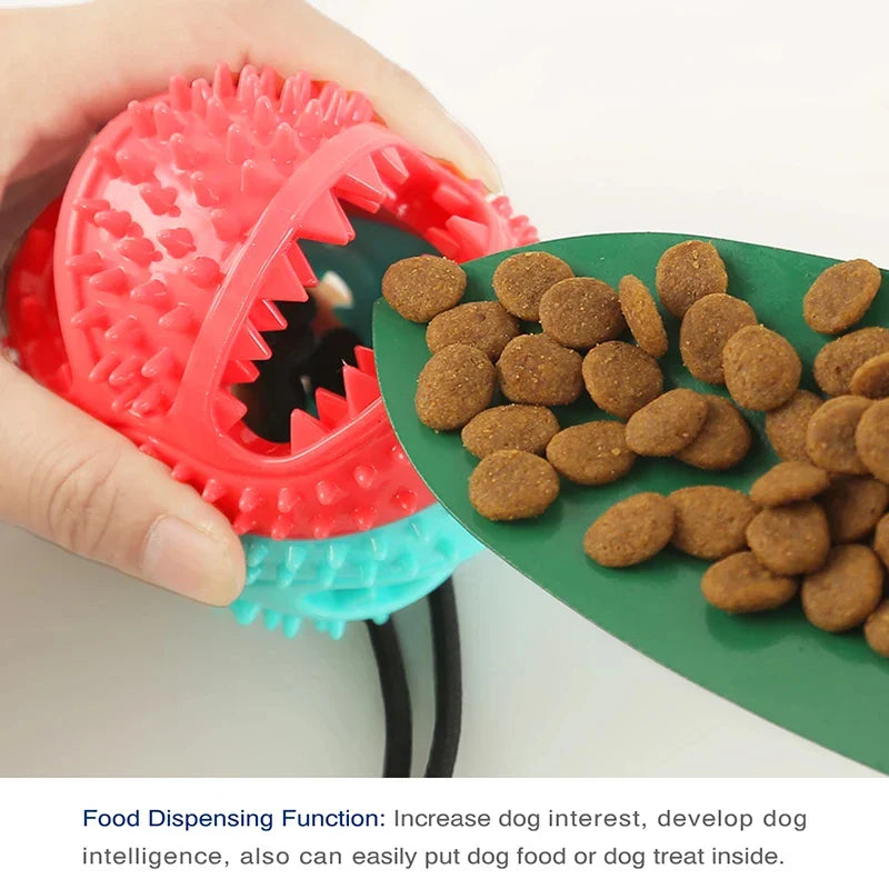 Interactive Chew Ball Toy with Suction Cup – Treat Feeder for Large Dogs & Huskies