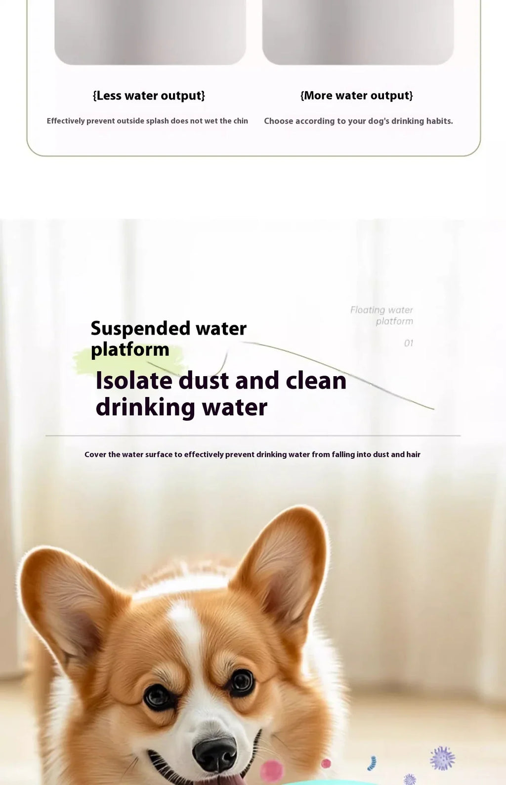 Spill-Proof Pet Water Bowl