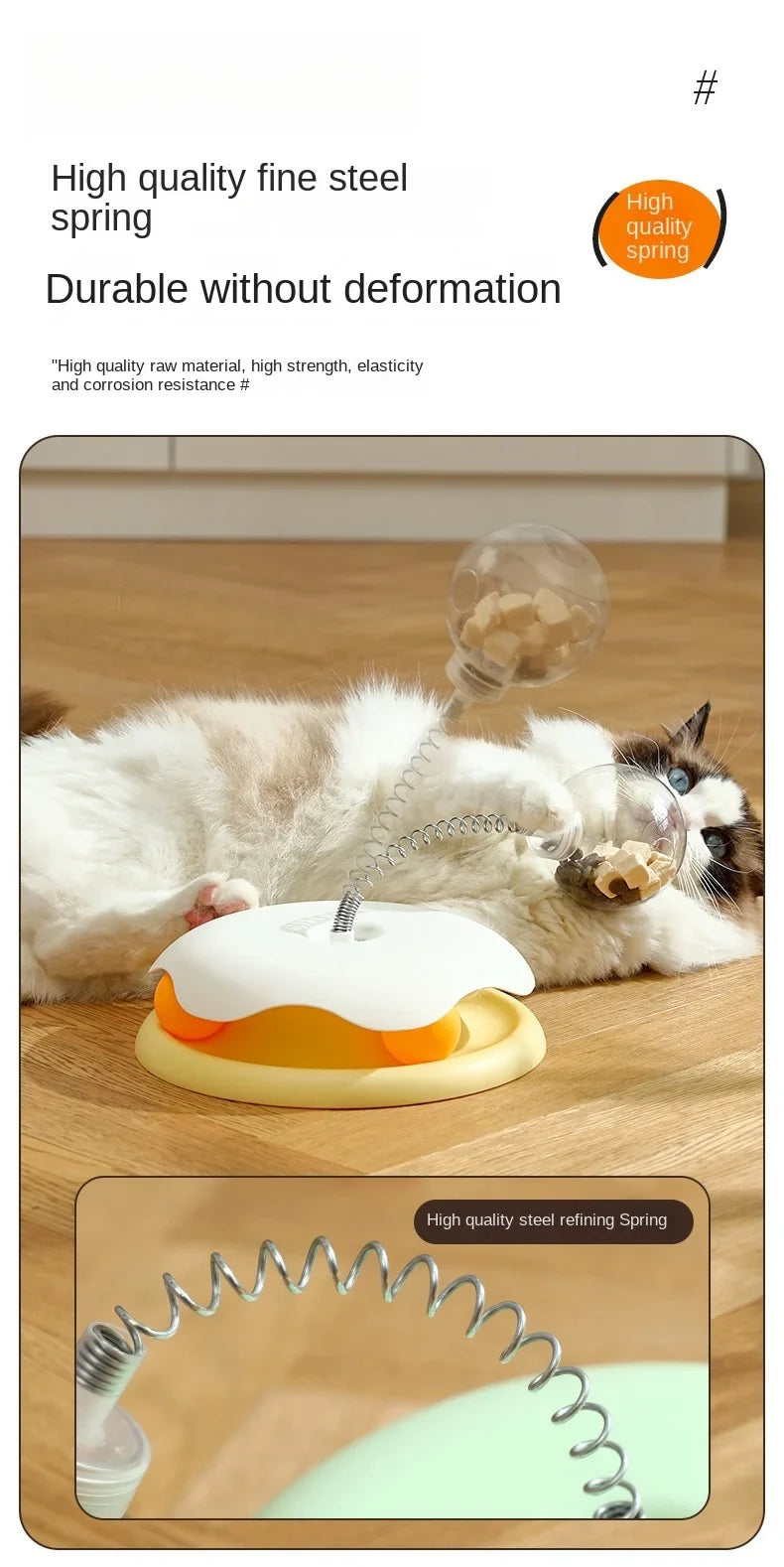 Interactive Cat & Dog Treat Ball – Puzzle Feeder Toy with Catnip | Slow Food Dispensing Fun