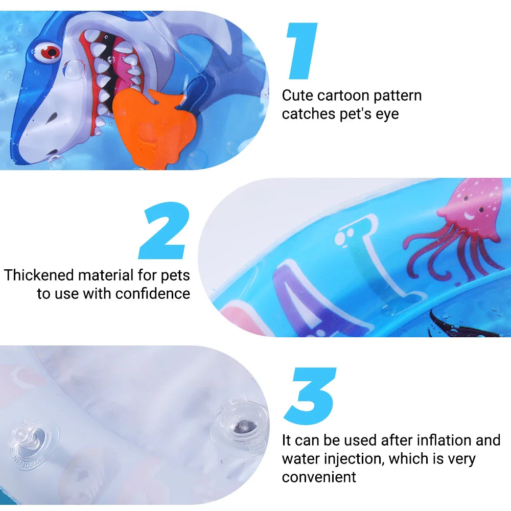 Interactive Cat Water Play Mat – Sensory PVC Ocean Fish Crawling Induction Toy for Cats