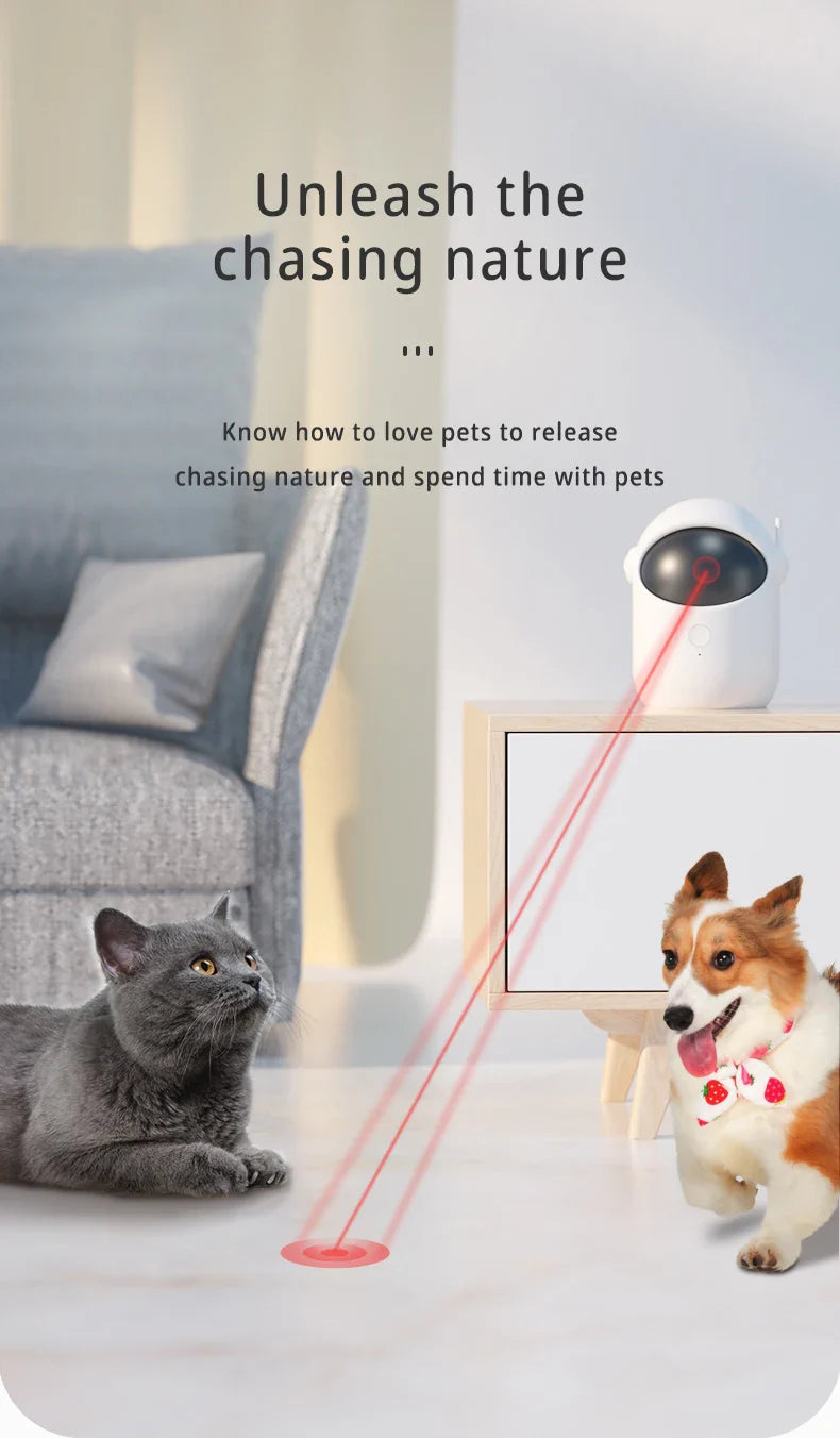 Hands-Free Laser Cat Toy – Rechargeable & Automatic for Active Play