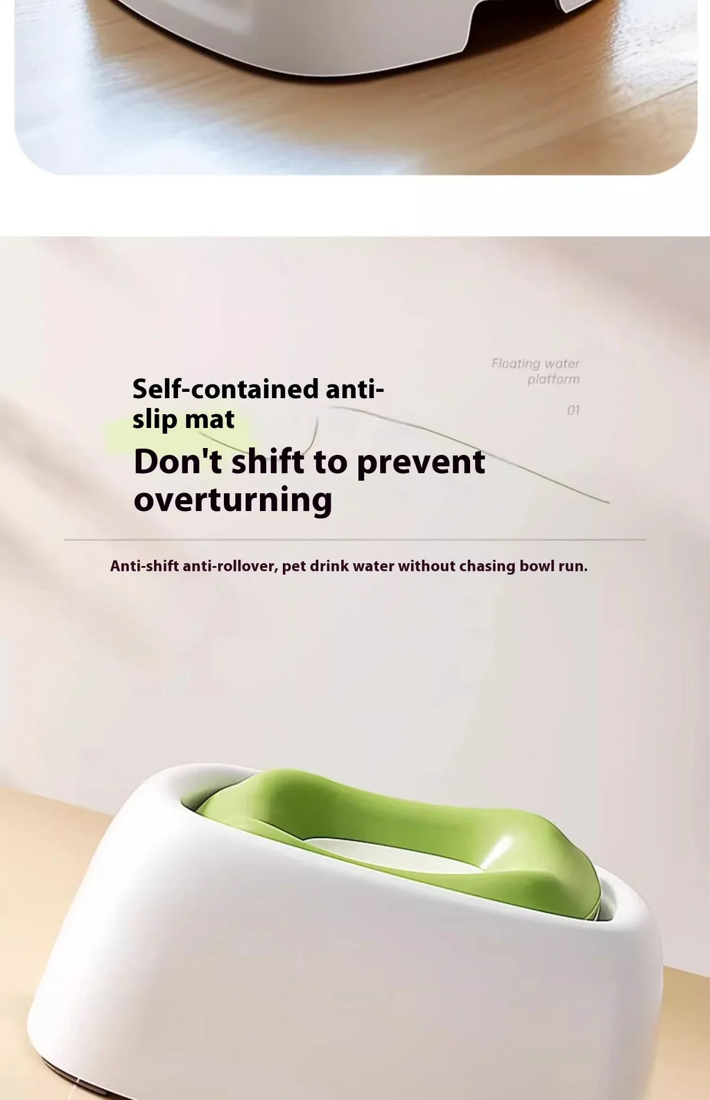 Spill-Proof Pet Water Bowl
